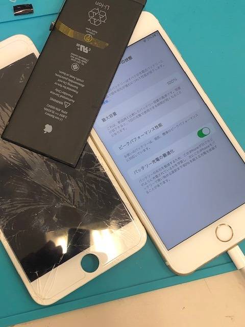 ☆iPhone6splus☆バッテリー＆画面交換☆豊中市北緑丘付近よりご来店頂きました(^^♪